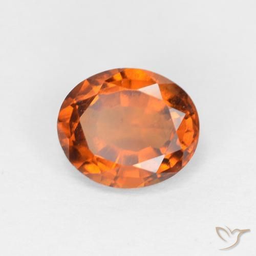 granada hessonita Medium Dark-Orange Natural 1.48ct, oval, VS