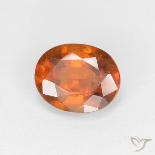1.24ct Natural Laranja Profundo granada hessonita, oval, VS