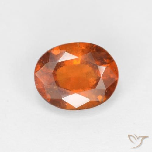 granada hessonita Laranja Profundo Natural 1.24ct, oval, VS