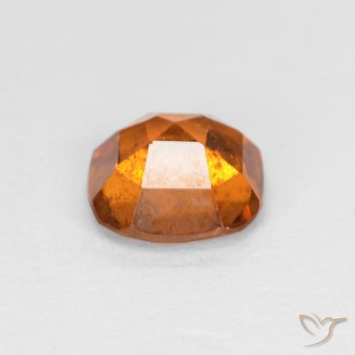 granada hessonita Laranja Profundo Natural 1.13ct, Almofada, VS