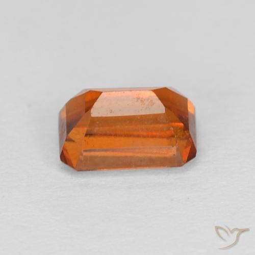 granada hessonita Laranja Profundo Natural 1.21ct, Corte Octógono / Esmeralda, VVS-VS