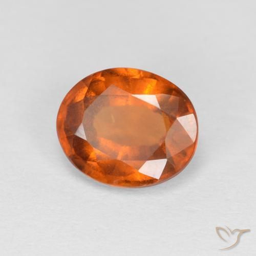granada hessonita Laranja Profundo Natural 1.38ct, oval, VS