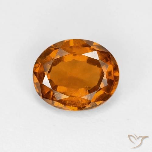 1.57ct Natural Laranja amarelado granada hessonita, oval, VS-SI