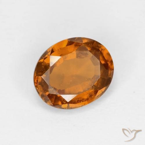 granada hessonita Laranja amarelado Natural 1.57ct, oval, VS-SI