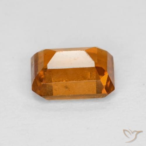 granada hessonita Laranja amarelado Natural 1.29ct, Corte Octógono / Esmeralda, VS