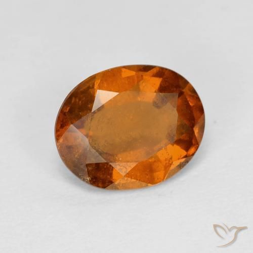 granada hessonita Medium Dark-Orange Natural 2.35ct, oval, VS