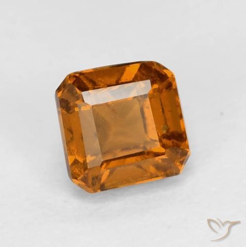 1.01ct Natural Laranja amarelado granada hessonita, Corte Esmeralda, VS