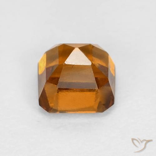granada hessonita Laranja amarelado Natural 1.01ct, Corte Octógono / Esmeralda, VS