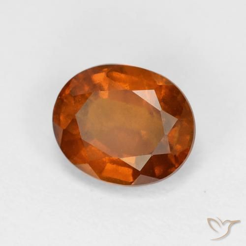 granada hessonita Laranja Profundo Natural 2.16ct, oval, VS
