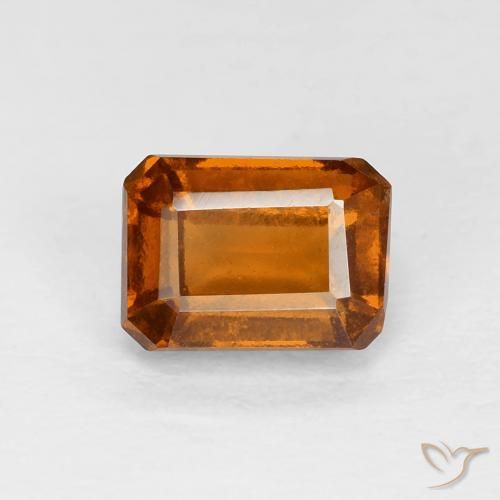 1.40ct Natural Laranja Profundo granada hessonita, Corte Esmeralda, VS