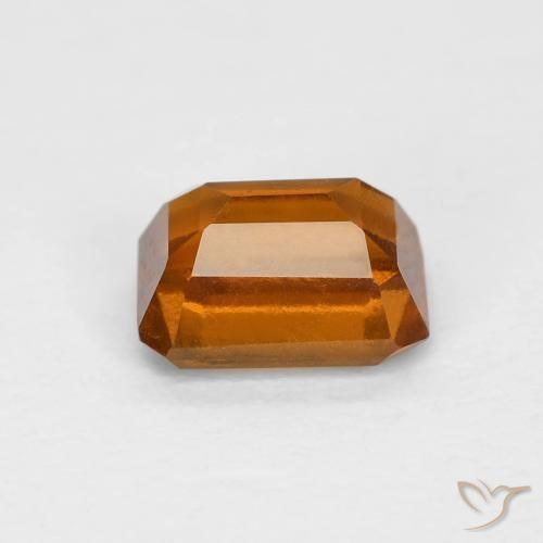 granada hessonita Laranja Profundo Natural 1.40ct, Corte Octógono / Esmeralda, VS