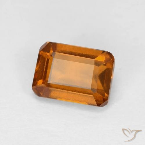 granada hessonita Laranja amarelado Natural 1.38ct, Corte Octógono / Esmeralda, VVS-VS
