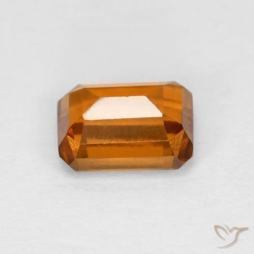 granada hessonita Laranja amarelado Natural 1.38ct, Corte Octógono / Esmeralda, VVS-VS