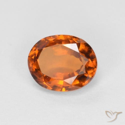 granada hessonita Medium Dark-Orange Natural 1.34ct, oval, VS