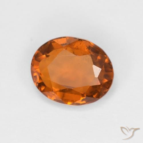 granada hessonita Medium Dark-Orange Natural 1.57ct, oval, VS