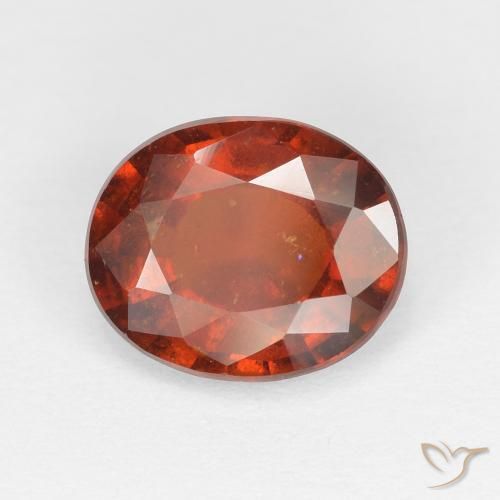 2.05ct Natural vermelho médio granada hessonita, oval, VS