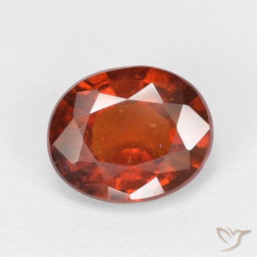granada hessonita vermelho médio Natural 2.05ct, oval, VS