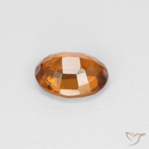 granada hessonita Laranja acastanhado Natural 0.94ct, oval, VS