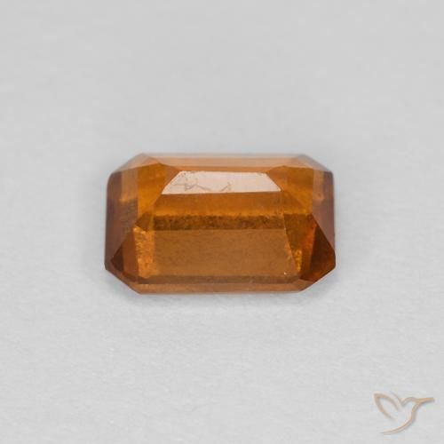 granada hessonita laranja marrom Natural 1.18ct, Corte Octógono / Esmeralda, VS