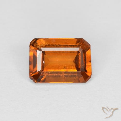 1.11ct Natural Laranja Profundo granada hessonita, Corte Esmeralda, VS