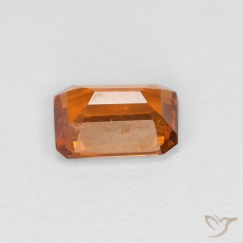 granada hessonita Laranja Profundo Natural 1.11ct, Corte Octógono / Esmeralda, VS