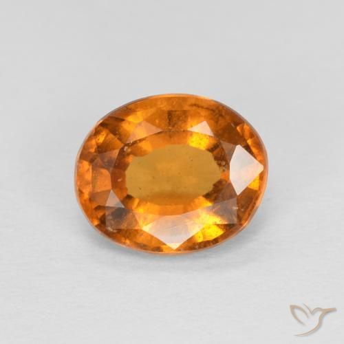 1.36ct Natural damasco laranja granada hessonita, oval, VS