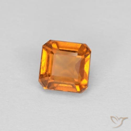 granada hessonita damasco laranja Natural 1.00ct, Corte Octógono / Esmeralda, VVS-VS
