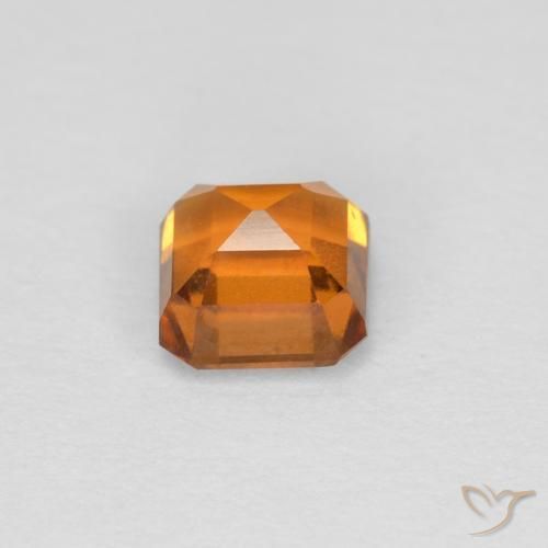 granada hessonita damasco laranja Natural 1.00ct, Corte Octógono / Esmeralda, VVS-VS