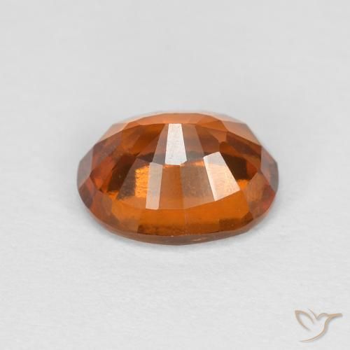granada hessonita Medium Dark-Orange Natural 1.61ct, oval, VVS-VS