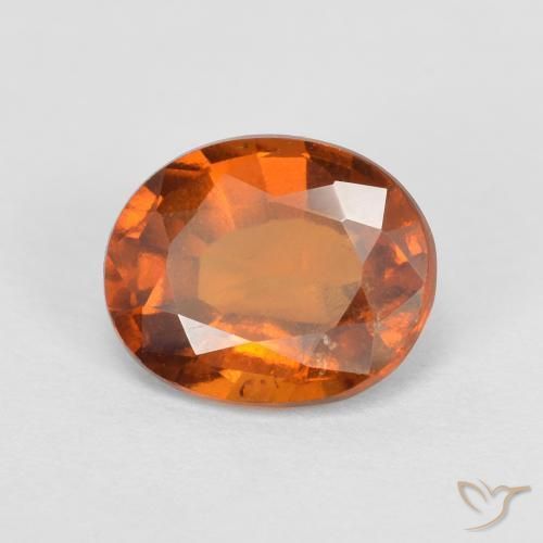 granada hessonita Medium Dark-Orange Natural 2.01ct, oval, VS