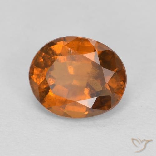 granada hessonita Medium Dark-Orange Natural 1.26ct, oval, VS