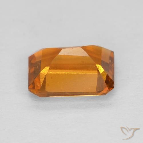 granada hessonita Medium Dark-Orange Natural 1.19ct, Corte Octógono / Esmeralda, VS