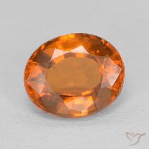 1.52ct Natural Laranja Profundo granada hessonita, oval, VVS-VS