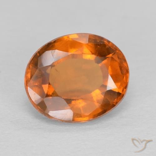 granada hessonita Laranja Profundo Natural 1.52ct, oval, VVS-VS