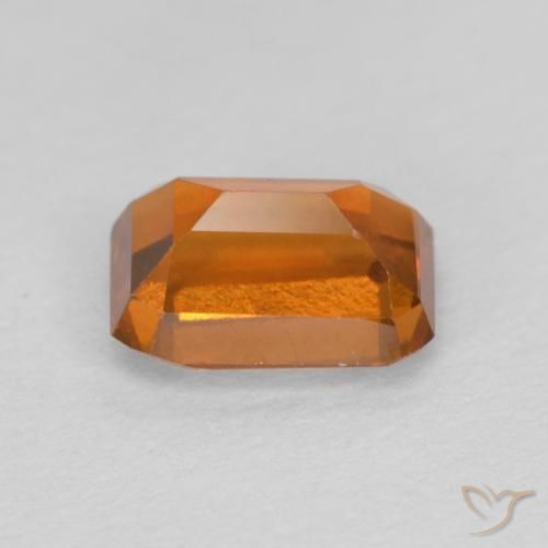 granada hessonita Medium Dark-Orange Natural 1.17ct, Corte Octógono / Esmeralda, VVS-VS