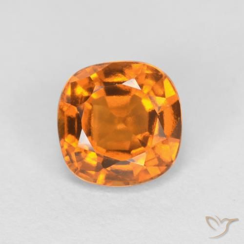 1.40ct Natural damasco laranja granada hessonita, Almofada, VVS-VS