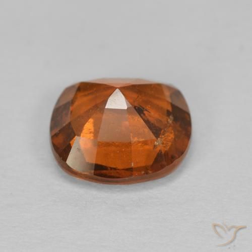granada hessonita Laranja Profundo Natural 1.50ct, Almofada, VS