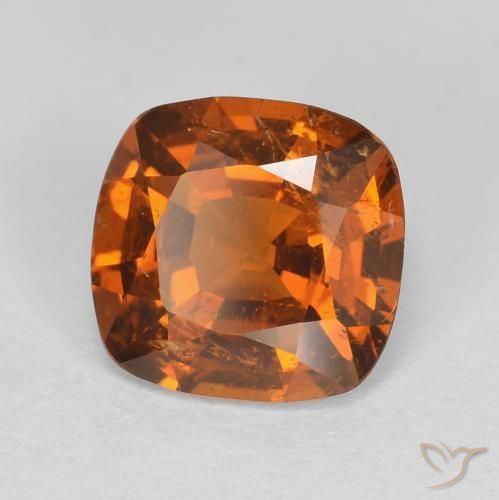 granada hessonita Medium Dark-Orange Natural 1.74ct, Almofada, VVS-VS