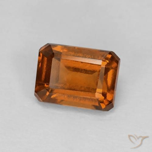granada hessonita âmbar laranja Natural 1.41ct, Corte Octógono / Esmeralda, VVS-VS