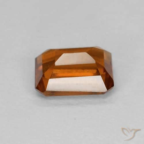 granada hessonita âmbar laranja Natural 1.41ct, Corte Octógono / Esmeralda, VVS-VS