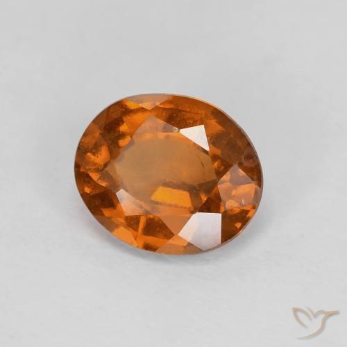 granada hessonita Medium Dark-Orange Natural 1.88ct, oval, VVS-VS