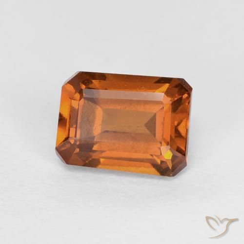 granada hessonita Laranja Profundo Natural 1.44ct, Corte Octógono / Esmeralda, VVS-VS