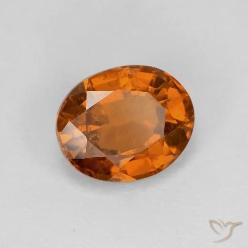 granada hessonita Medium Dark-Orange Natural 2.01ct, oval, VVS-VS