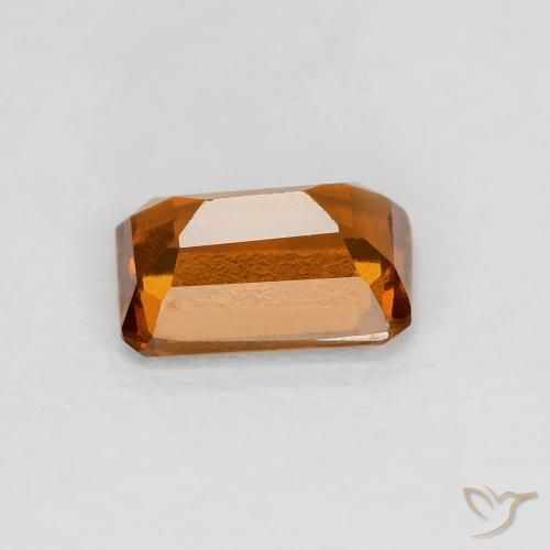 granada hessonita Medium Dark-Orange Natural 1.06ct, Corte Octógono / Esmeralda, VVS-VS
