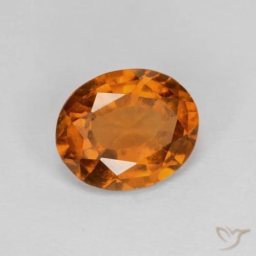 granada hessonita Medium Dark-Orange Natural 1.70ct, oval, VVS-VS