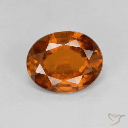 2.02ct Natural laranja avermelhado granada hessonita, oval, VVS-VS