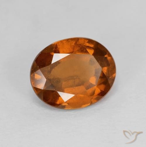 granada hessonita laranja avermelhado Natural 2.02ct, oval, VVS-VS