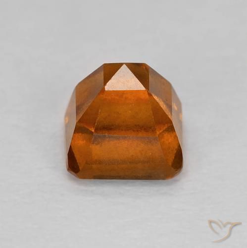 granada hessonita laranja avermelhado Natural 1.08ct, Corte Octógono / Esmeralda, VVS-VS