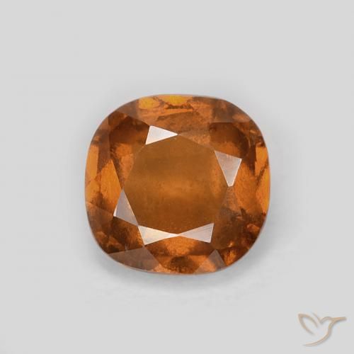 1.12ct Natural Medium Dark-Orange granada hessonita, Almofada, VS