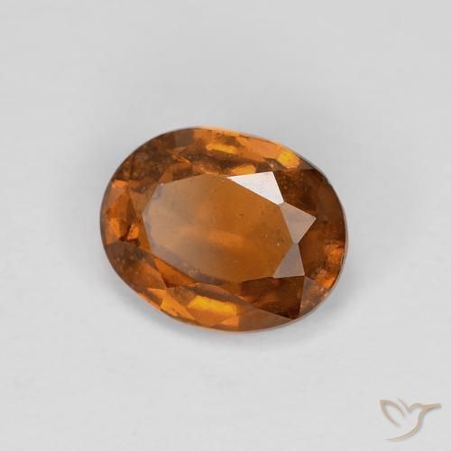 granada hessonita Laranja Profundo Natural 1.29ct, oval, VS